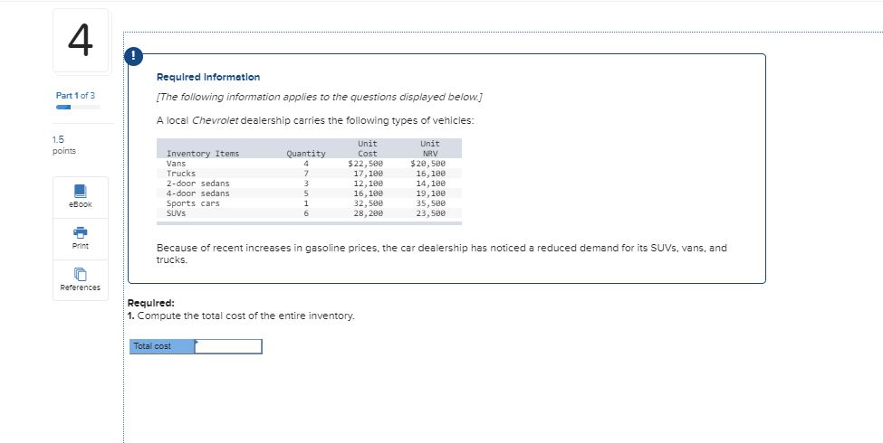 Part 1,2 and 3 of the SAME problem, not separate problems. Part