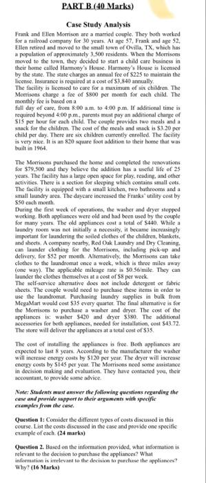  Case Study Analysis Frank and Ellen Morrison are a married couple.