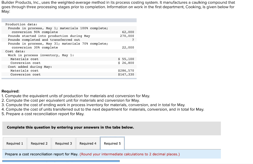  PLEASE ANSWER ALL REQUIRED QUESTIONS FROM 1 TO 5 Builder Products,