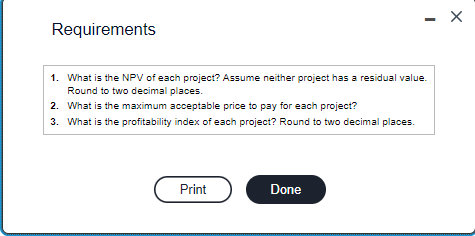 two decimal places. 2. What is the maximum acceptable price to pay