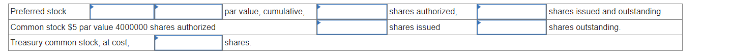 incomplete information. DeZurik Corporation had the following stockholders equity section in its
