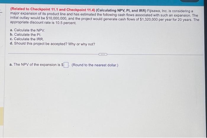 Please answer questions A, B, C, & D (Related to Checkpoint 11.1
