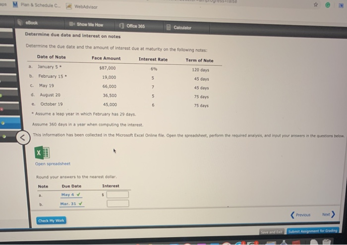  M Pan & Schedule C. WebAdvisor eBook Show Me How Office