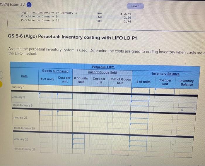 company reports the following beginning inventory and two purchases for the month