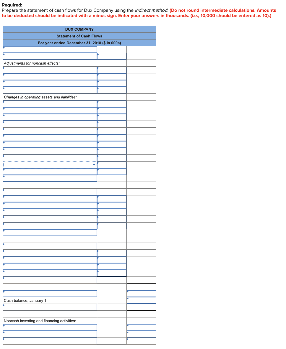 from Dux's accounting records is provided also. DUX COMPANY Comparative Balance Sheets