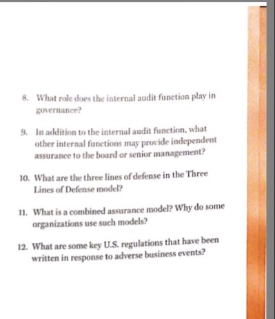  Text book: Internal Auditing: Assurance & Advisory Services, Fourth Edition Chapter