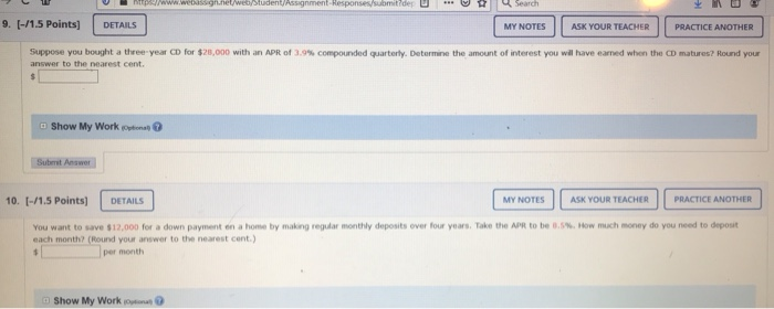  www.webassgn.net/web/Student/Assignment Responses/submit/der Search 9. [-/1.5 Points] DETAILS MY NOTES ASK YOUR
