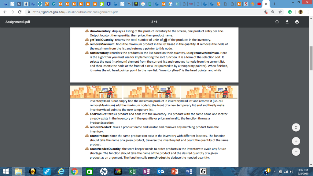 in iCollege no later than 11:59 p.m. on 03/17/2018 Note Handle all