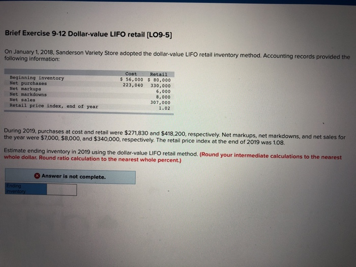  please provide detailed answer thank you so much Brief Exercise 9-12