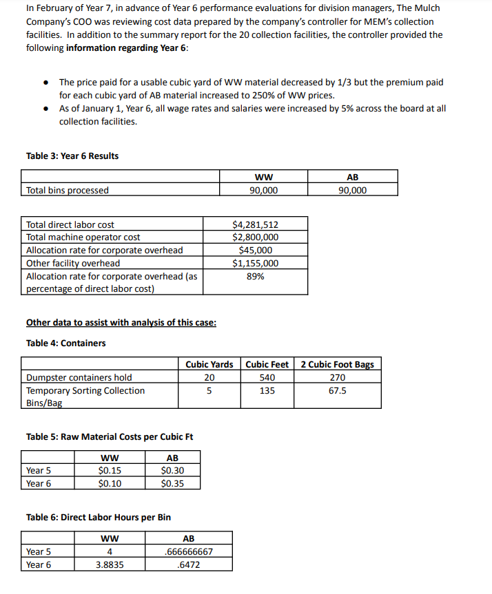 and 50 weeks per year. Direct labor is traced to each type
