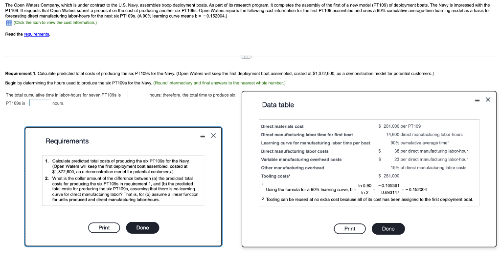 Please solve both requirements. forecasting direct manufacturing labor-hours for the next