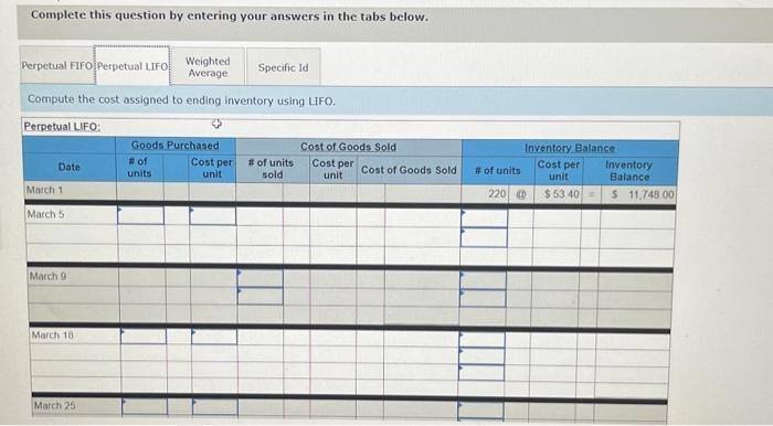 questions displayed below] Warnerwoods Company uses a perpetual inventory system. It entered