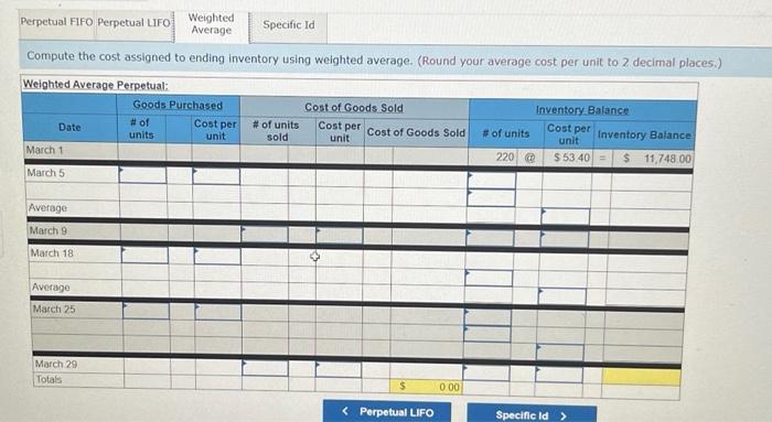 into the following purchases and sales transactions for March. Problem 5-1A Part