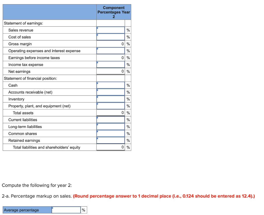 Comparative Financial Statements by Using Percentages and Selected Ratios LO12-5, 126,129 The