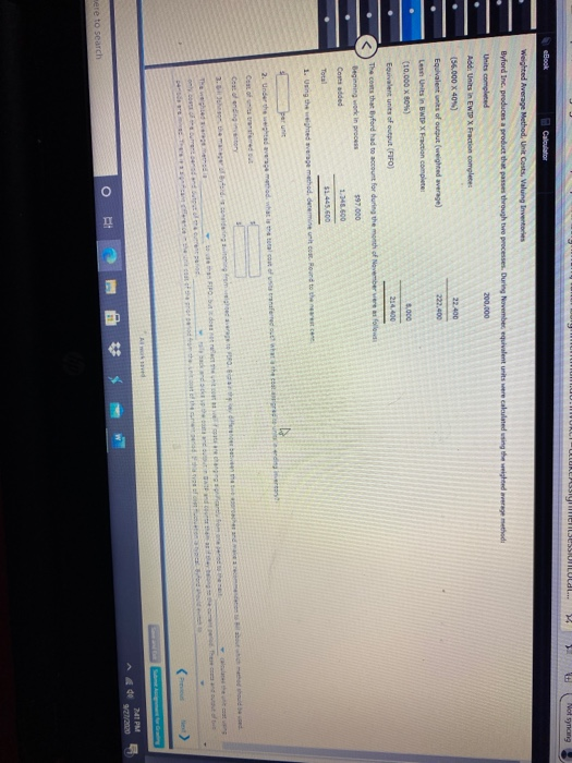  CsignelseSSIDIILULL... + No syncang eBook Weighted Average Method, Unit Costs, Valuing