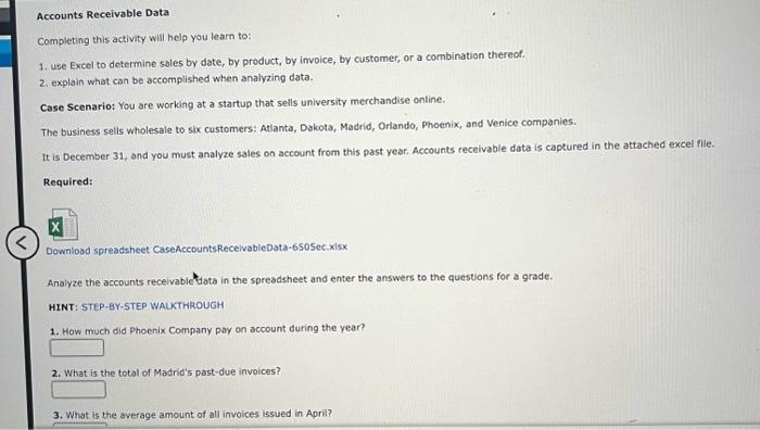 please heip Completing this activity will help you learn to: 1. use