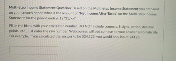 amounts for net sales, gross profit, operating income, and net income after