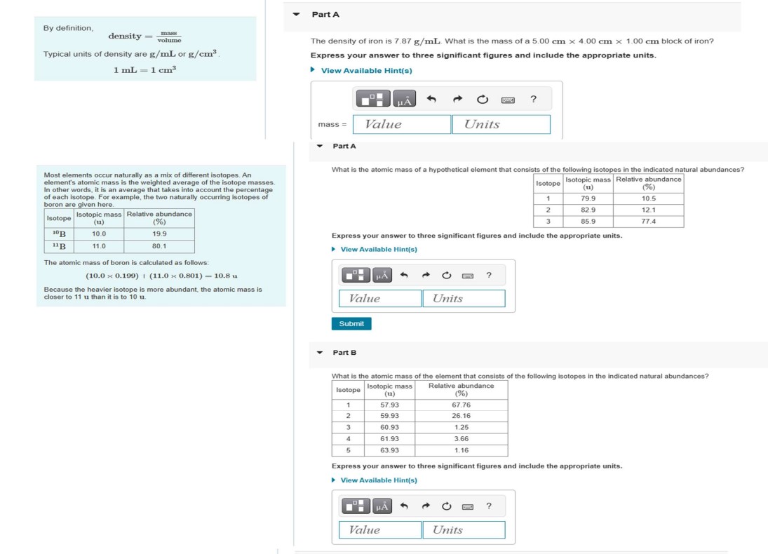  By definition, density =massvolume Typical units of density are gmL or