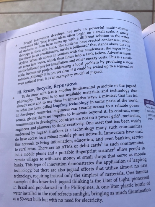 connecting what each paragraph is talking about and summarize it all to
