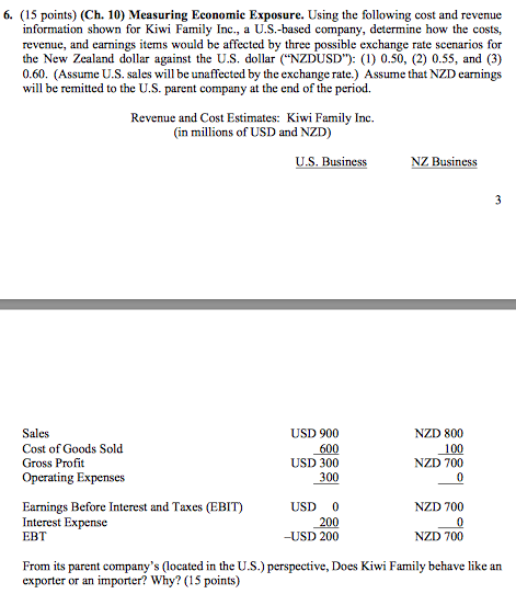 PLEASE ANSWER QUESTION WITH DETAIL 6. (15 points) (Ch. 10) Measuring