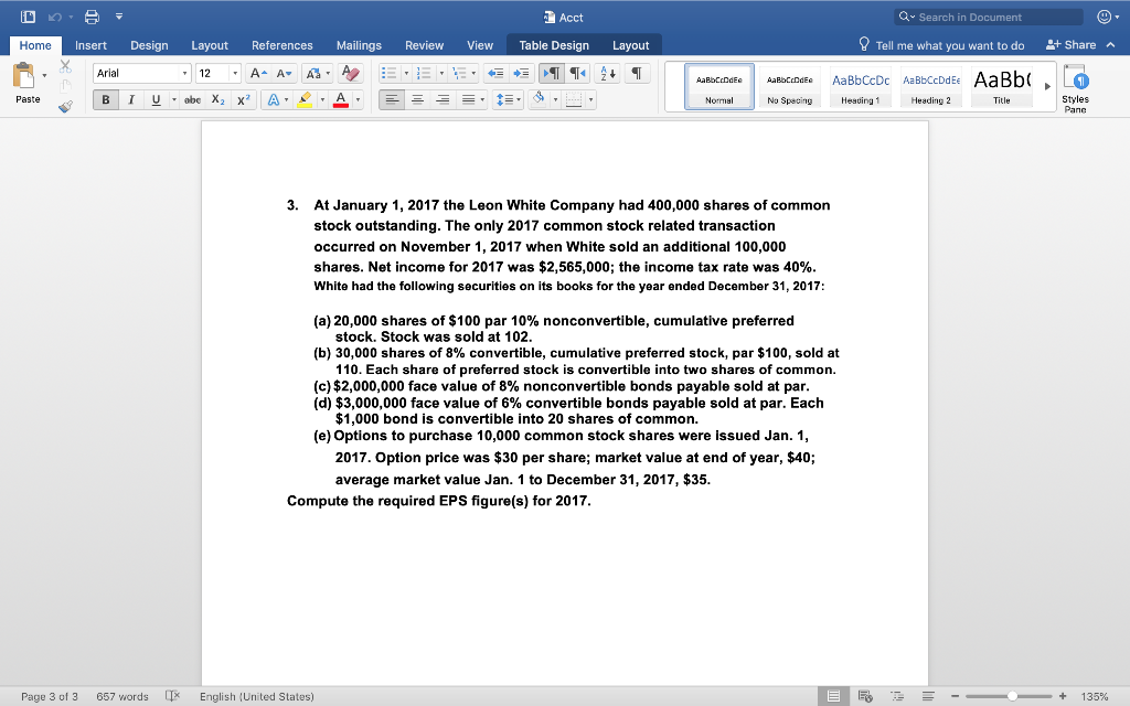  Q Search in Document Acct Table Design Layout Home Insert Design