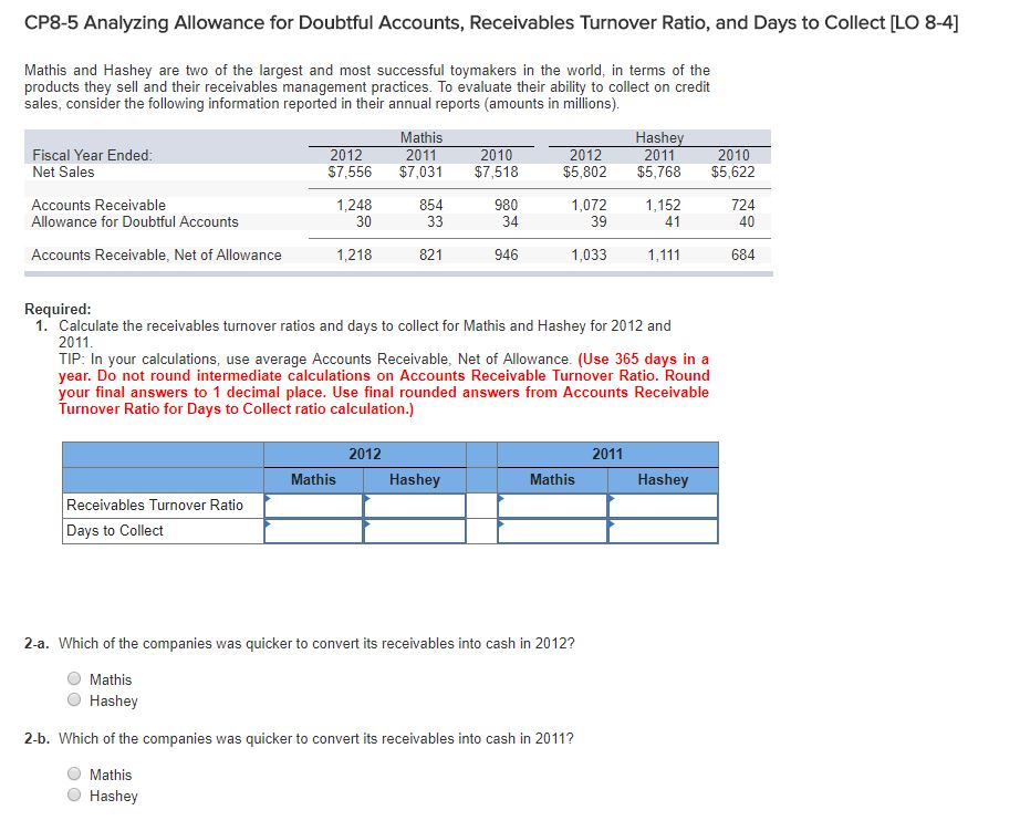 of Receivables Method [LO 8-2] Blackhorse Productions, Inc. used the aging of