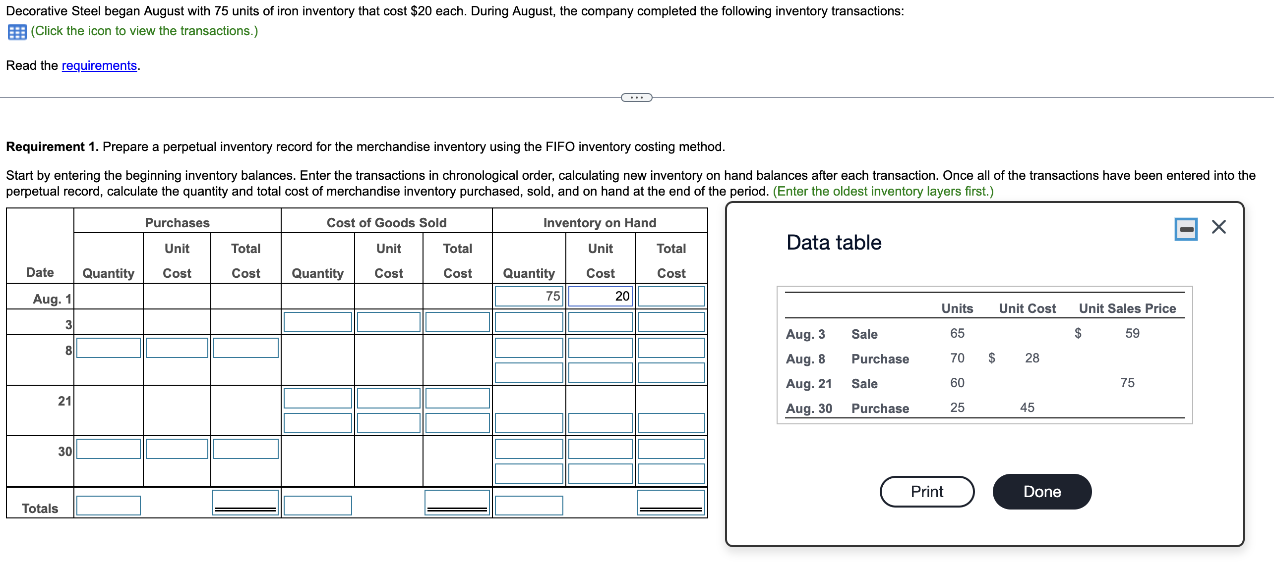  please help. this is all 1 question Requirements: 1. Prepare a