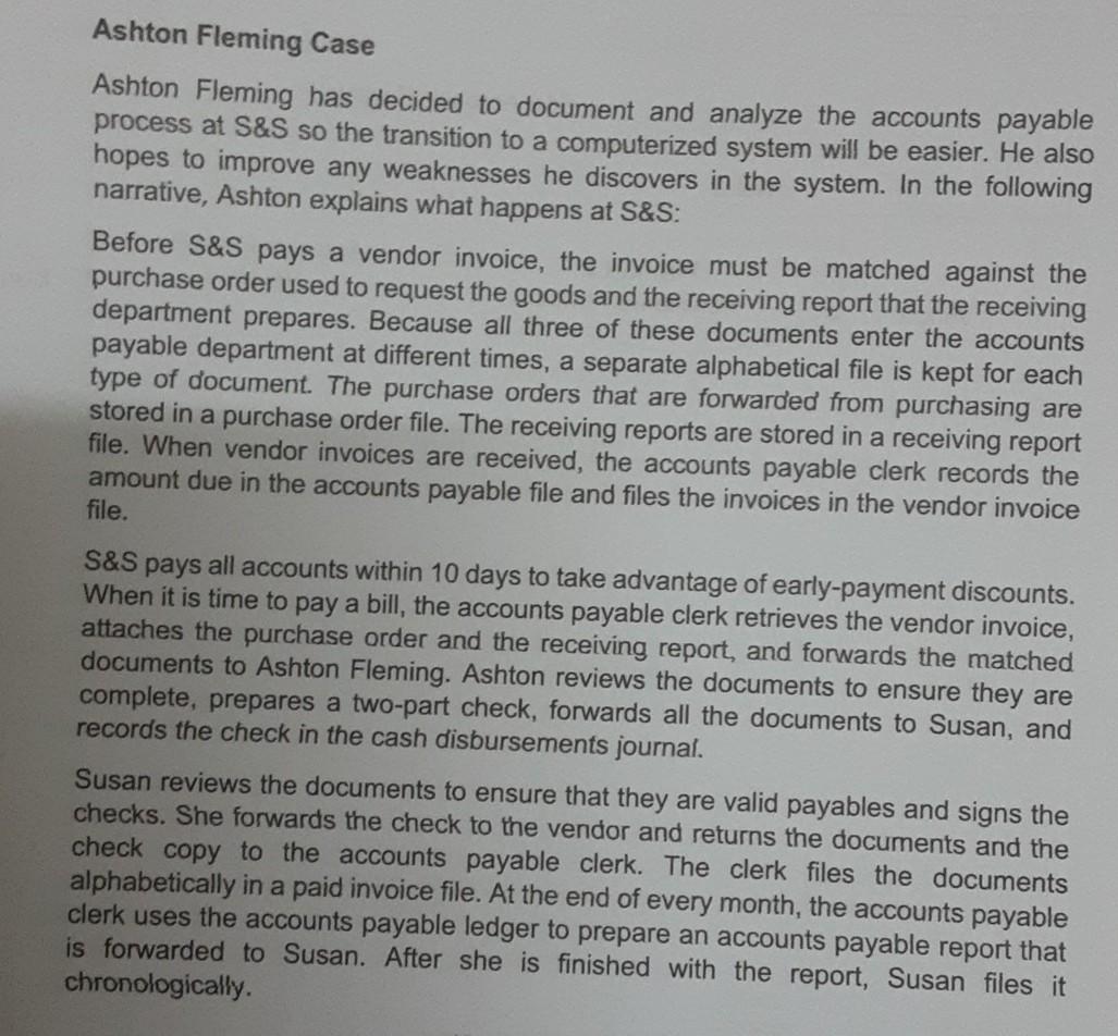  a) prepare a context diagram to document accounts payable processing at