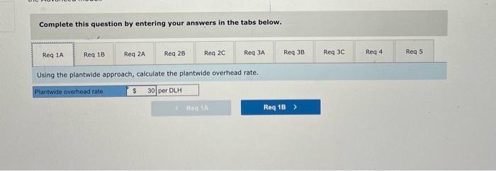by entering your answers in the tabs below. Using your departmental overhead