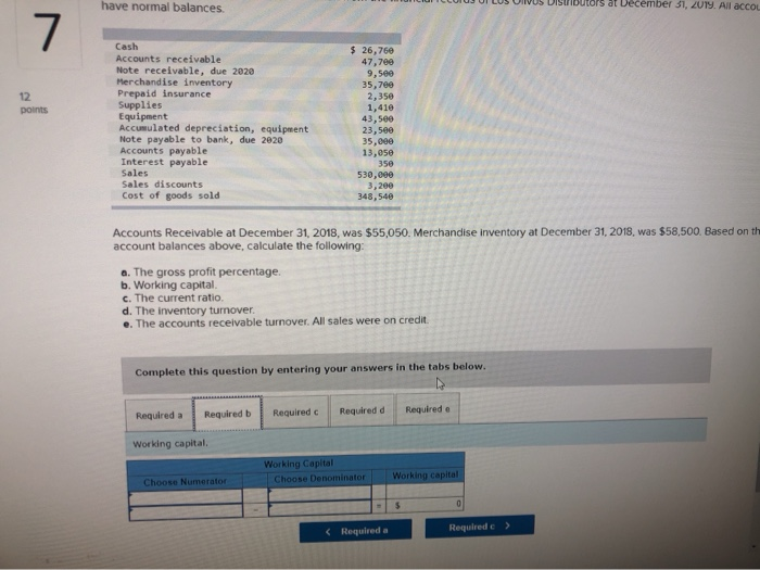 & Exit Subm The following selected accounts were taken from the financial