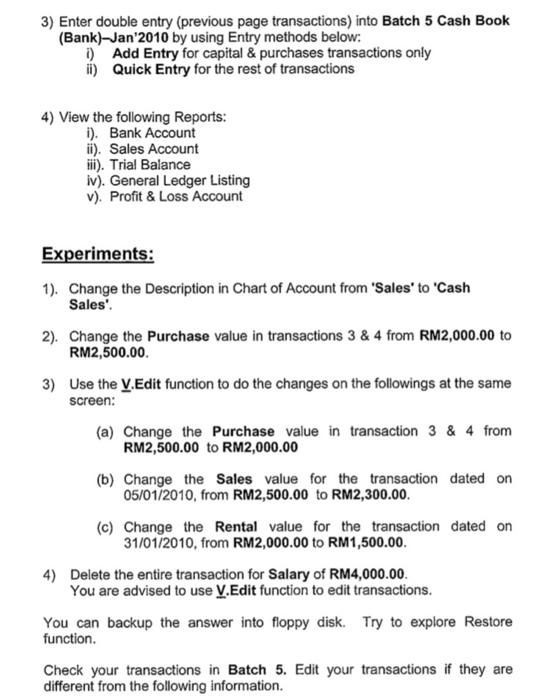 Sunny Electrical Company, on 1* of January 2010 with Capital RM50,000.00 in