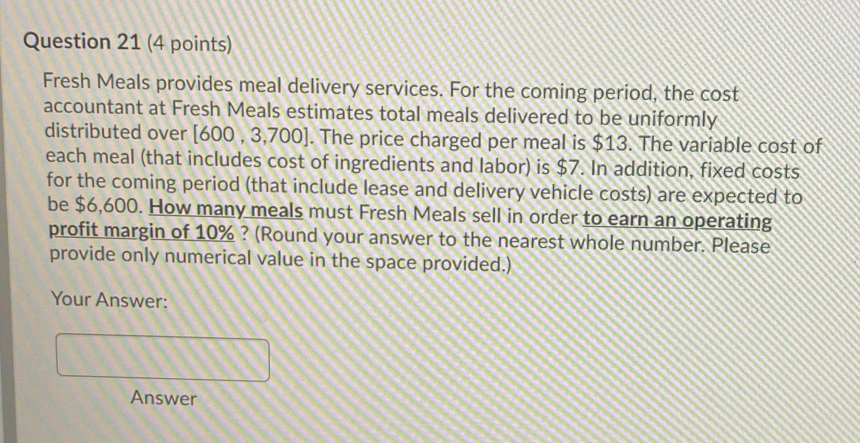 month of May. For the month of May, it produced 4,700 rackets