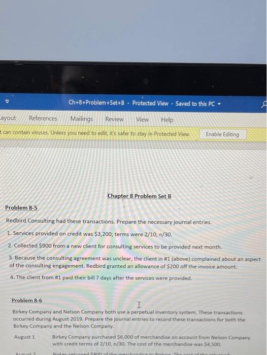  Ch+8+ Problem +Set+B - Protected View - Saved to this PC