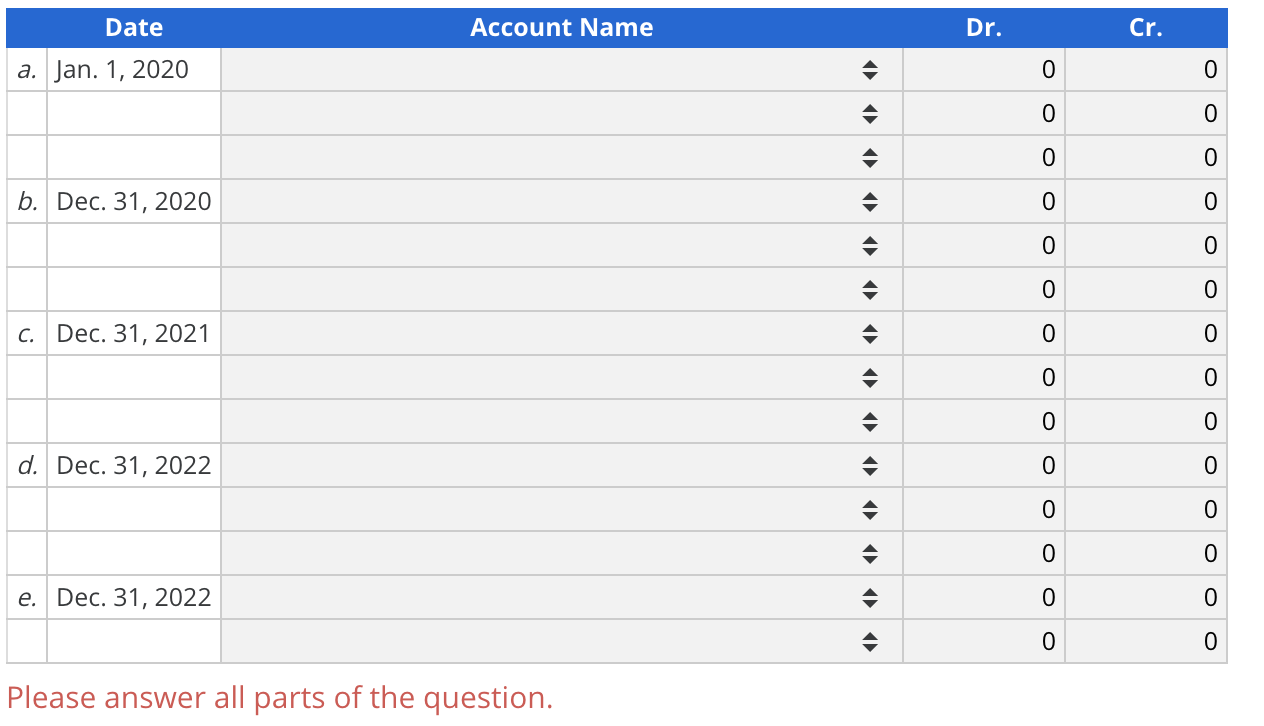 Recording a Note Payable Issued for Non-Cash Consideration On January 1, 2020,