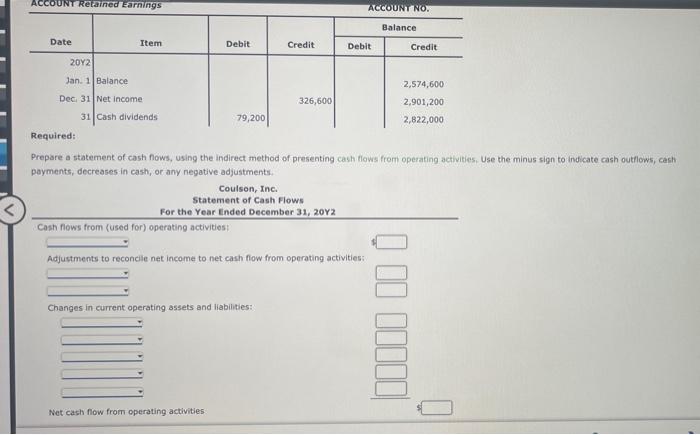 stockholders' equity accounts for 20Y2 are as follows: ACCOUNT Common Stock, \$20