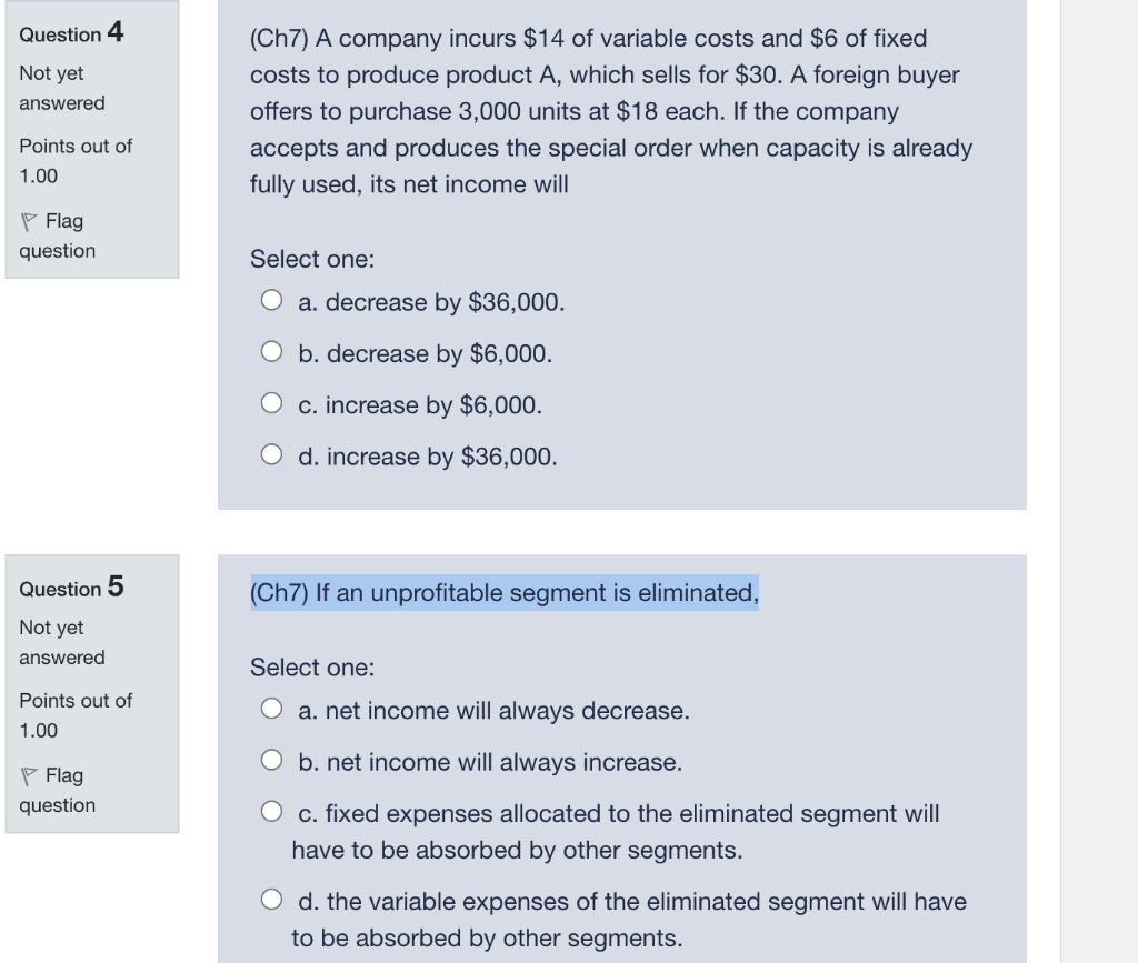 financial data that Not yet answered Select one: Points out of 1.00