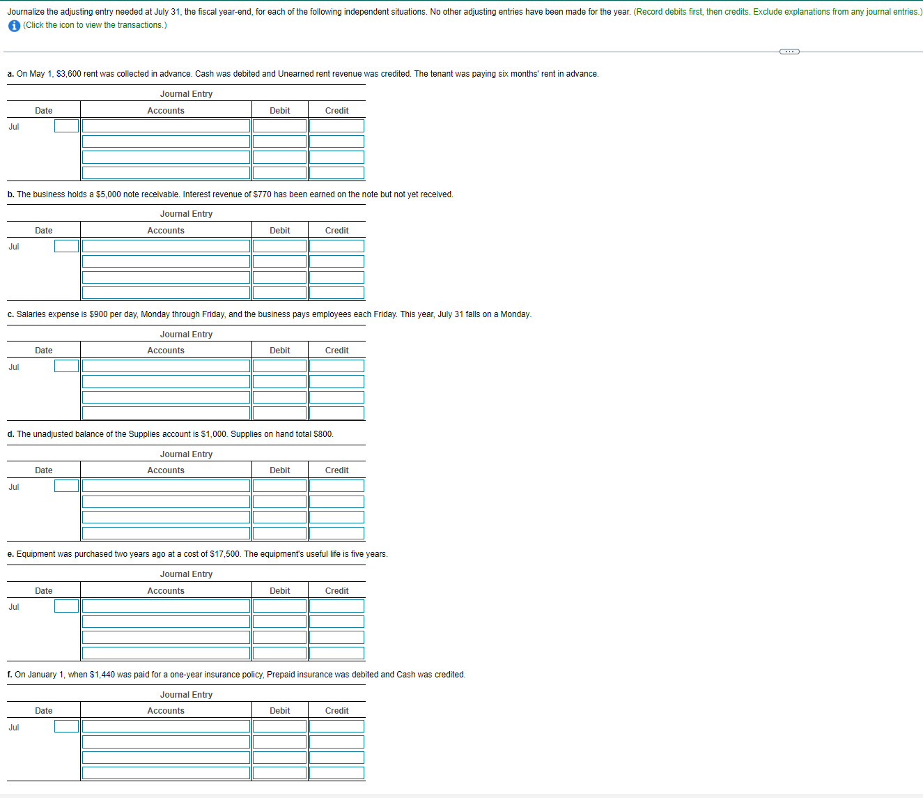  (Click the icon to view the transactions.) a. On May 1,