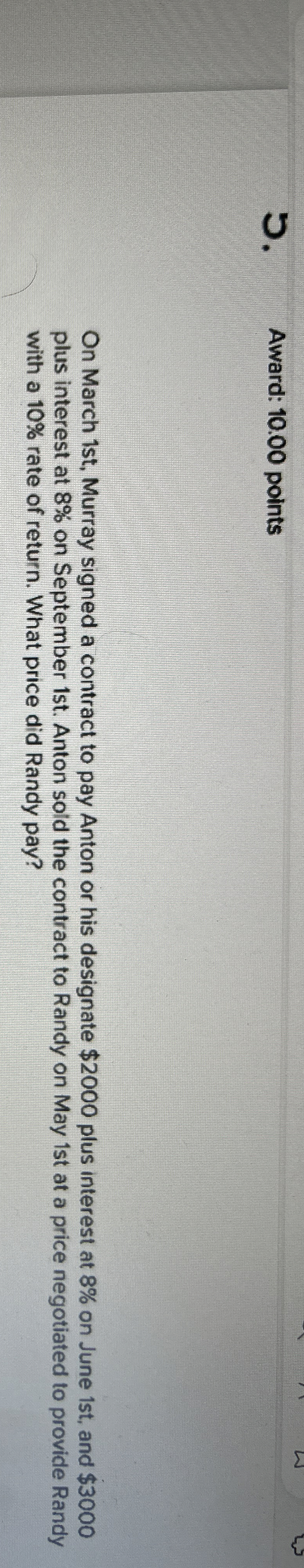  D. Award: 10.00 points On March 1st, Murray signed a contract