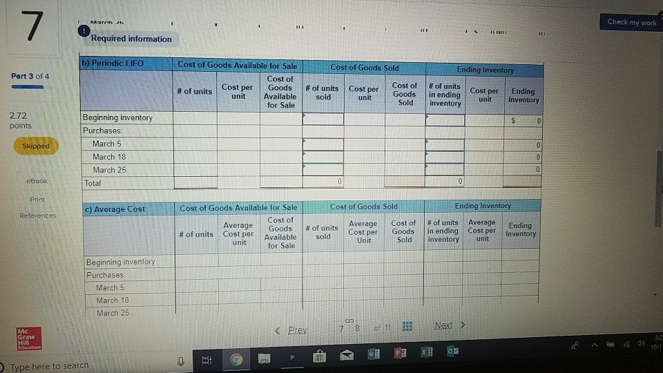 into the following purchases and sales transactions for March. Units Acquired at