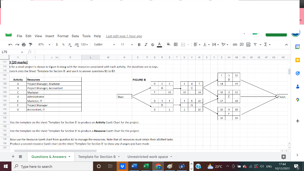 updated !! please need this urgently Help with section B 18k for
