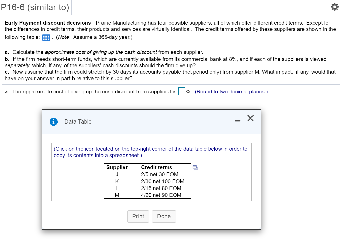 Please provide how calculations are set up in excel if possible.
