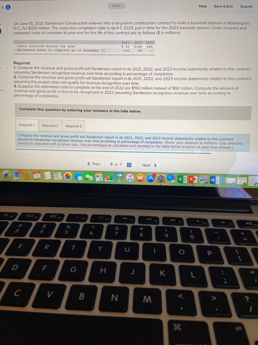  -60 Help Save & Exit Submit On June 15, 2021, Sanderson