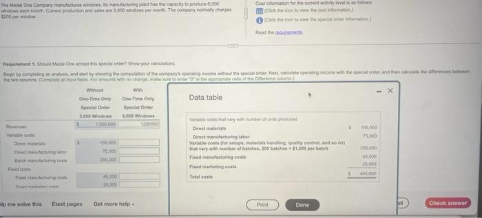  \$200 per window Data table More info Cost rlarmation for the