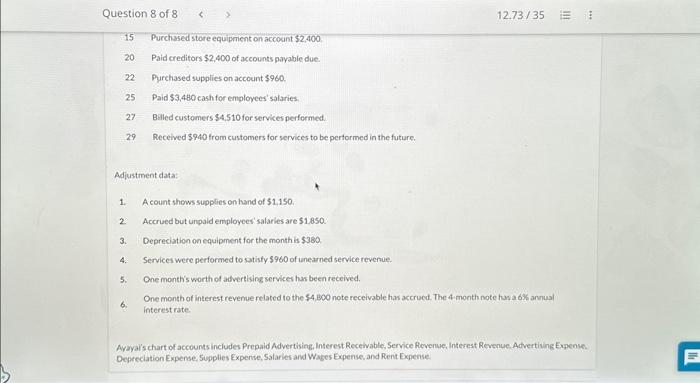 & + \\ \hline 8/15 & 2,400 & \\ \hline 8/31 BaL