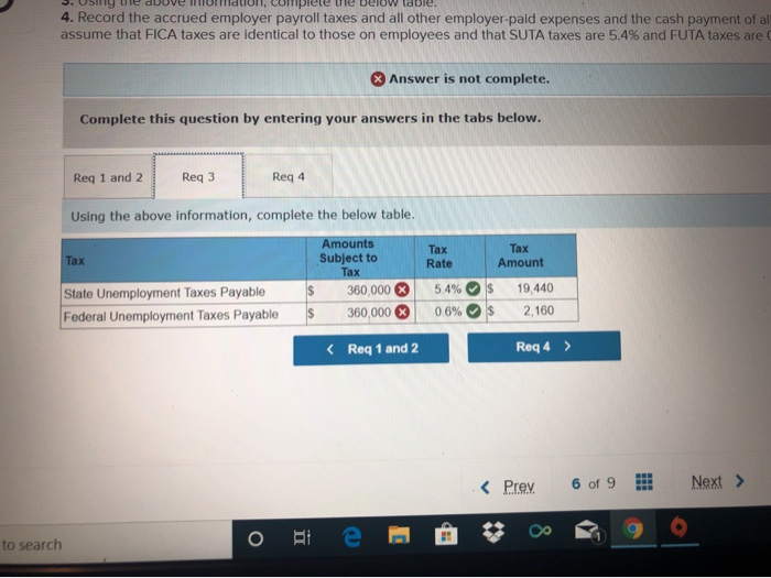 Sales salaries, $200,000; Office salaries, $160,000, Federal Income taxes withheld, $90,000: State