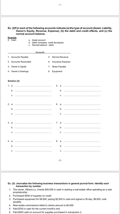 listed below, indicate if the normal balance of the account is a