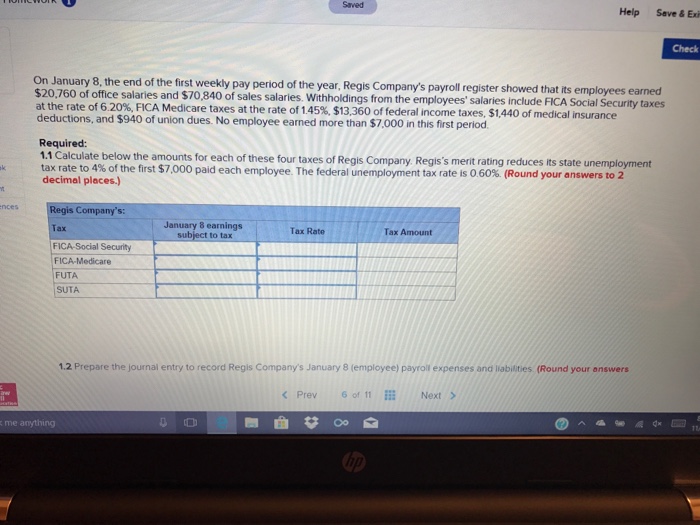  Saved Help Save & Exi Check On January 8, the end