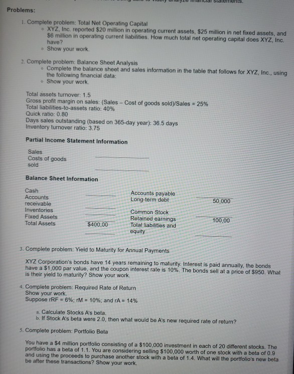  Answer question #2. Show your work. answer question #1 naicar Problems: