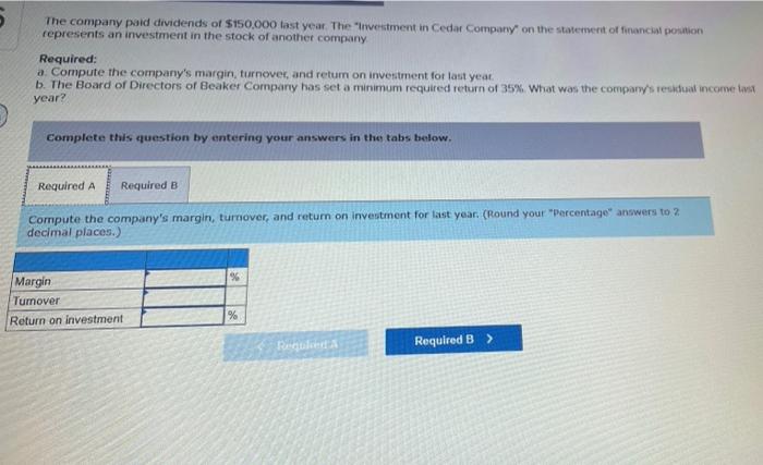 last year appear below Beaker Company Statements of Financial Position Beginning balance