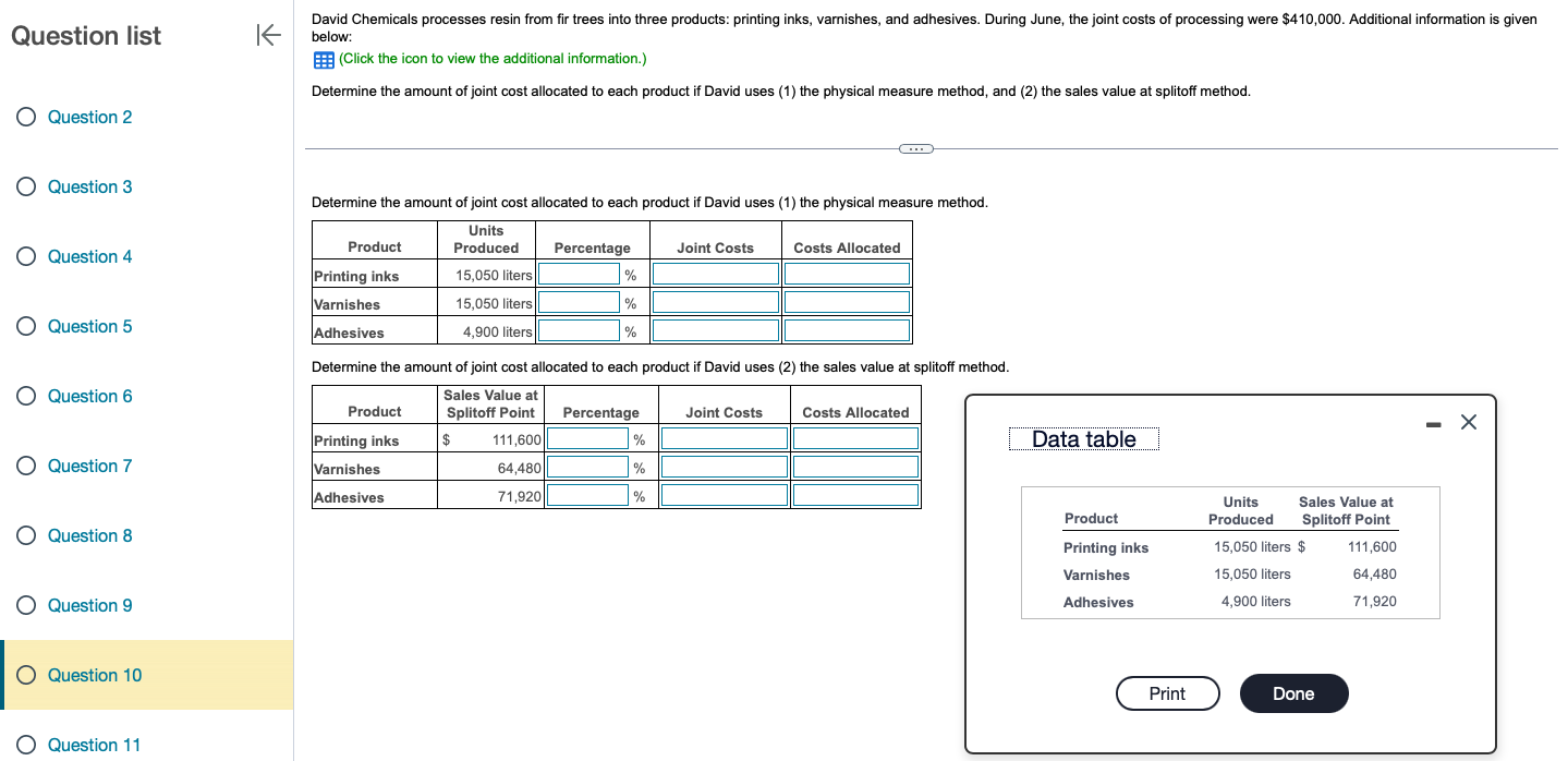 Question list Question 2 Question 3 Question 4 Question 5 Question